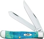 Case XX Caribbean Blue Saw Cut Bone 6254 Trapper Knife