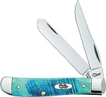 Case XX Caribbean Blue Saw Cut Bone 6207 Mini Trapper Knife