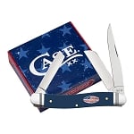 Case XX Stars and Stripes Blue Synthetic 4318 Cigar Box Stockman