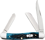 Case XX Mediterranean Blue Pocket Worn Bone 6318 Stockman
