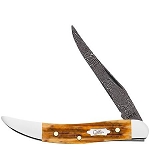 Case XX Burnt Goldenrod 2nd Cut Bone Damascus 610096 Tiny Toothpick