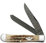 Case XX Vintage Bone Damascus 6254 Trapper