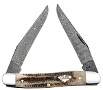 Case XX Vintage Bone Damascus Muskrat
