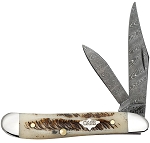 Case XX Vintage Bone Damascus 6220 Peanut
