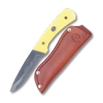 Moore Maker Yellow Synthetic Spear Point Hunter Fixed Blade 