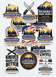 Richard's Knife World 9 Piece Sticker Pack