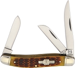 Rough Rider Amber Jigged Bone Stockman