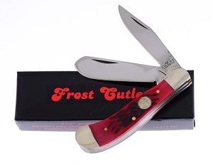 Frost Cutlery Sage Autumn Jigged Bone Saddlehorn 