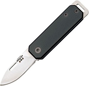 Bear and Son Small Slip Joint Black Aluminum Pocket Knife  