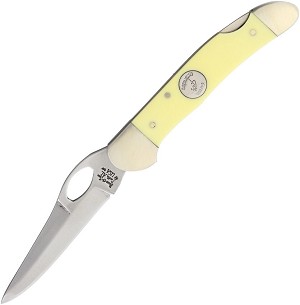 Bear and Son Cowhand Lockback Yellow Synthetic Folding Pocket Knife  