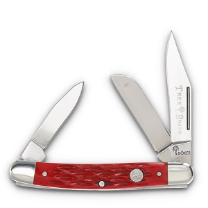 Boker German D2 Steel Red Jigged Bone Stockman Pocket Knife  