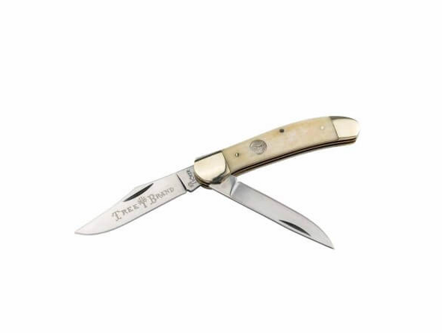 Boker D2 Steel Natural Bone Copperhead Pocket Knife 