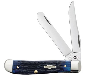 Case XX Blue Rogers Corn Cob Jigged Bone 6207 Mini Trapper 