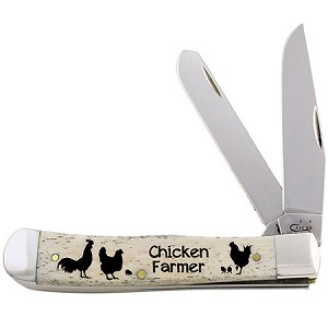 Case XX Chicken Farmer Natural Bone 6254 Trapper  
