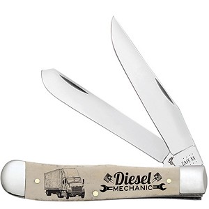 Case XX Smooth Natural Bone Diesel Mechanic 6254 Trapper  