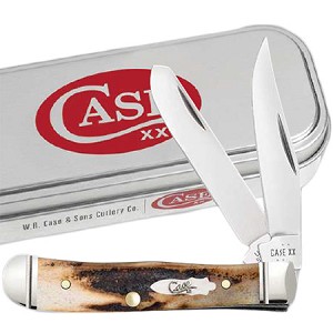 Case XX Genuine Stag 52154 Tiny Trapper W/Tin 