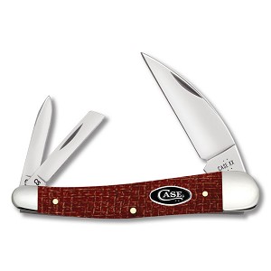 Case XX Dark Red Burlap Micarta 10355WH Seahorse Whittler 