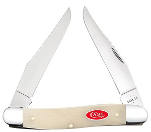 Case XX Smooth Natural Bone Red Shield Muskrat 