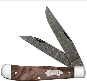 Case XX Ladder Damascus Burl Maple 7254 Trapper 