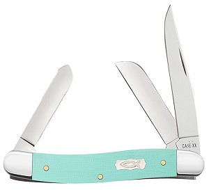 Case XX Seafoam Green G-10 10318 Stockman 