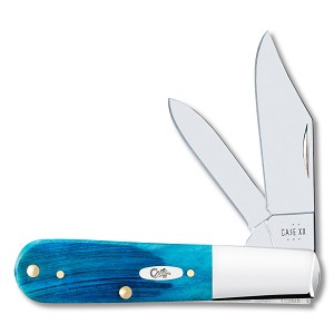  Case XX Caribbean Blue Sawcut Jigged Bone 62009 1/2 Barlow 