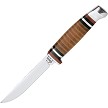 Case XX Stacked Leather 3 Finn Fixed Blade Knife 