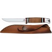 Case XX Stacked Leather 3 Finn Fixed Blade Knife 