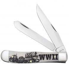 Case XX War Series WWII Natural Bone Trapper Pocket Knife 