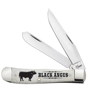 Case XX Black Angus Cattle Natural Bone 6254 Trapper 