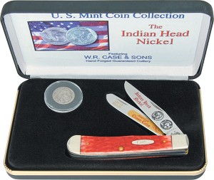 Case XX Buffalo Nickel Red Bone Commemorative 6254 Trapper 