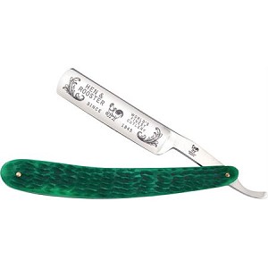 Hen and Rooster Green Bone Straight Razor 