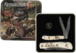 Remington Turkey Hunter Collectors Tin Knife Set 