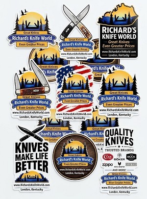 Richard's Knife World 9 Piece Sticker Pack 