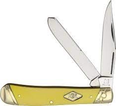 Rough Ryder Classic Yellow Carbon Trapper Pocket Knife 