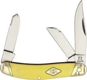 Rough Rider Yellow Carbon Steel Sowbelly Knife 