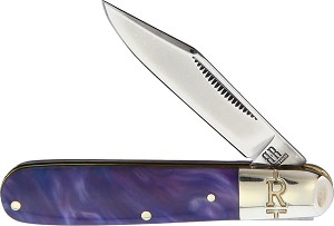 Rough Ryder Purple Swirl Small Barlow Pocket Knife 