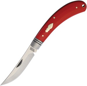 Rough Ryder Red Upswept Bow Trapper Pocket Knife 