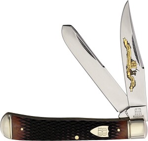 Rough Rider 30th Anniversary Brown Checkered Bone Trapper 