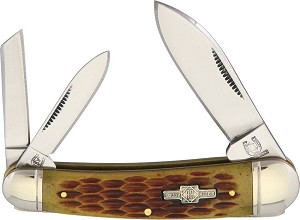 Rough Rider Amber Jigged Bone Whittler 