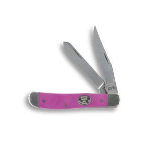 Moore Maker Purple and White Delrin Mini Trapper 